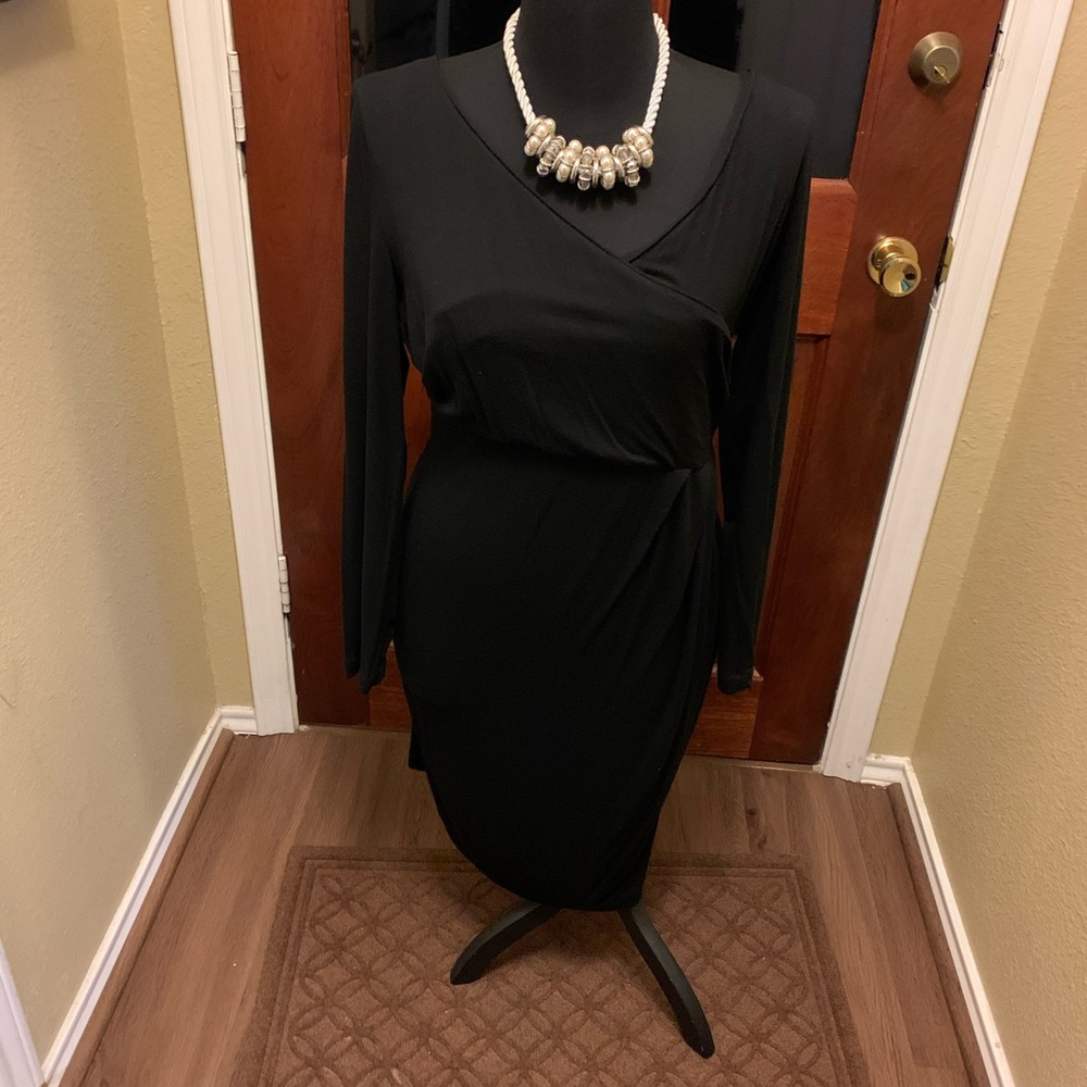 Black midi dress